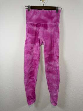 Free People FP Movement Good Karma 7/8 Tie Dye Leggings Pink Purple Size M